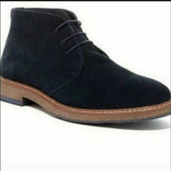 Joseph Abboud Travis blue suede chukkah boots main image 4